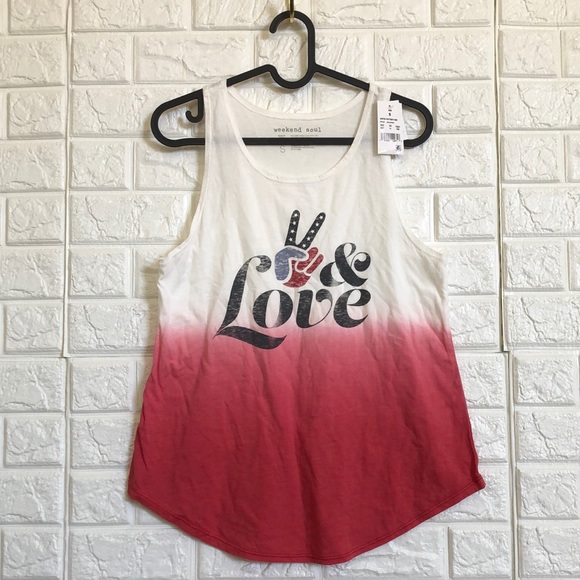 Weekend Soul peace &‎ love tank top - Picture 1 of 5